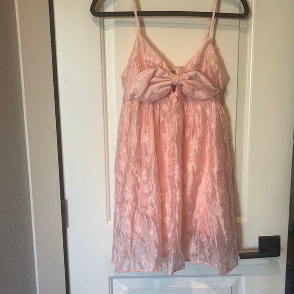 Pastel Pink Babydoll Dress by Impressions - Picture 1 of 7
